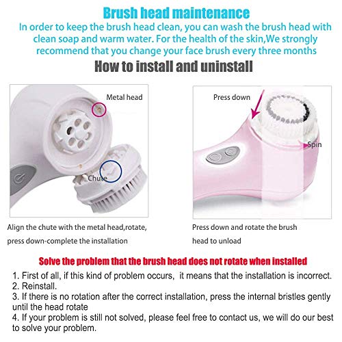 Facial Cleansing Brush Heads,Facial Brush Replacement Heads,for 6 Skin Types(...