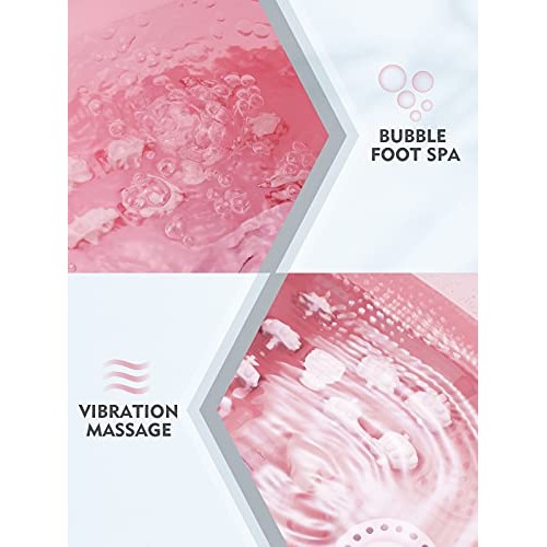 Foot Spa Bath Massager with Heat, 14 Shiatsu Massage Rollers Adjustable Tempe...