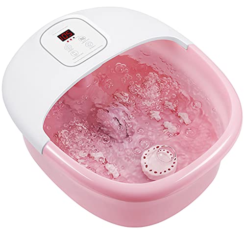 Foot Spa Bath Massager with Heat, 14 Shiatsu Massage Rollers Adjustable Tempe...