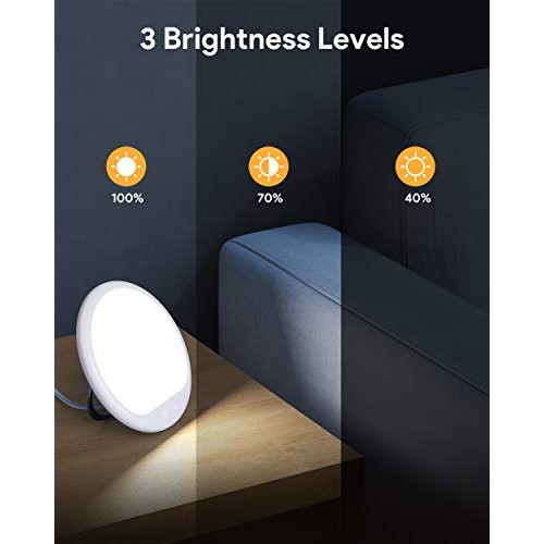 LED Therapy Lamp, Happy Light with 10000 Lux UV Free and USB Connect, 3 Adjus...