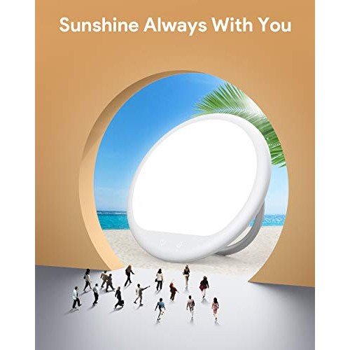 LED Therapy Lamp, Happy Light with 10000 Lux UV Free and USB Connect, 3 Adjus...