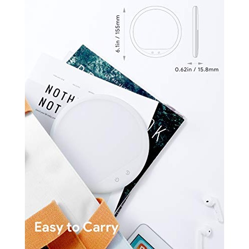 LED Therapy Lamp, Happy Light with 10000 Lux UV Free and USB Connect, 3 Adjus...