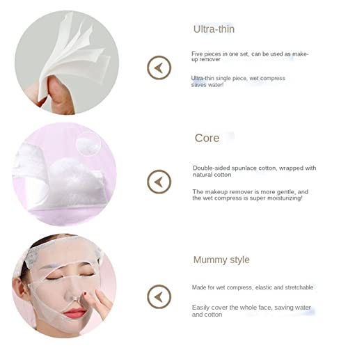 NA 3 Pieces Disposable Cotton Puff Thin Water-Saving Double-Sided Cotton Puff...