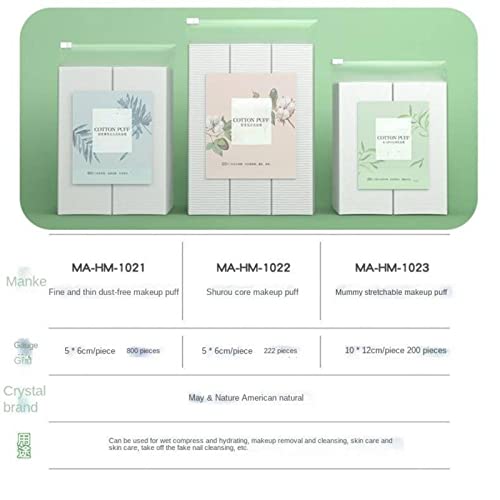 NA 3 Pieces Disposable Cotton Puff Thin Water-Saving Double-Sided Cotton Puff...