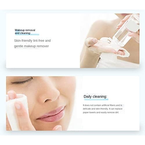 NA 3 Pieces Disposable Cotton Puff Thin Water-Saving Double-Sided Cotton Puff...