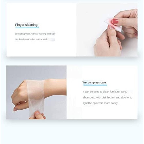 NA 3 Pieces Disposable Cotton Puff Thin Water-Saving Double-Sided Cotton Puff...