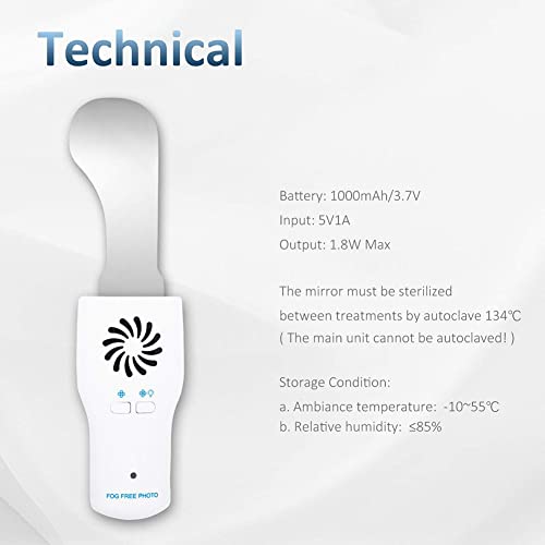 NA Dental Mirror, Orthodontic Occlusal Oral Mirror, 2 Mirrors for Clinical De...