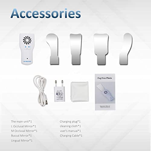 NA Dental Mirror, Orthodontic Occlusal Oral Mirror, 2 Mirrors for Clinical De...