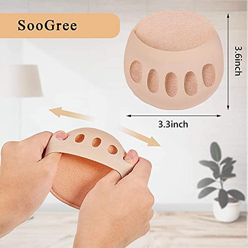 SooGree Ball of Foot Cushions (5Pairs) - Metatarsal Pads Invisible Socks for ...