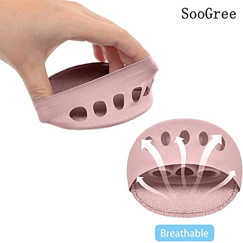 SooGree Ball of Foot Cushions (5Pairs) - Metatarsal Pads Invisible Socks for ...
