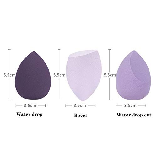 Makeup Sponges 3 Pcs Set，For Liquid Foundation, Creams, and Powders，Latex F...