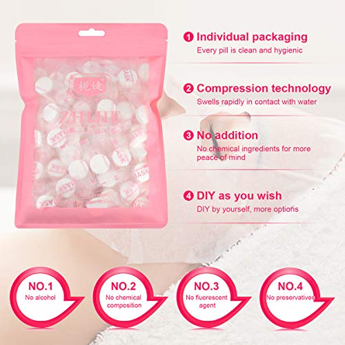 100 pcs Compressed Facial Mask Sheet Skin Care DIY Compressed Disposable Faci...