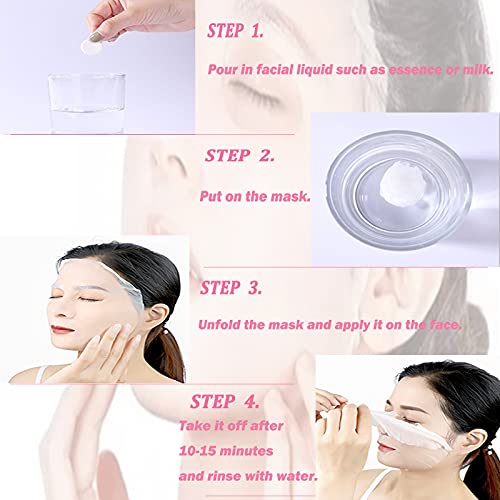 100 pcs Compressed Facial Mask Sheet Skin Care DIY Compressed Disposable Faci...