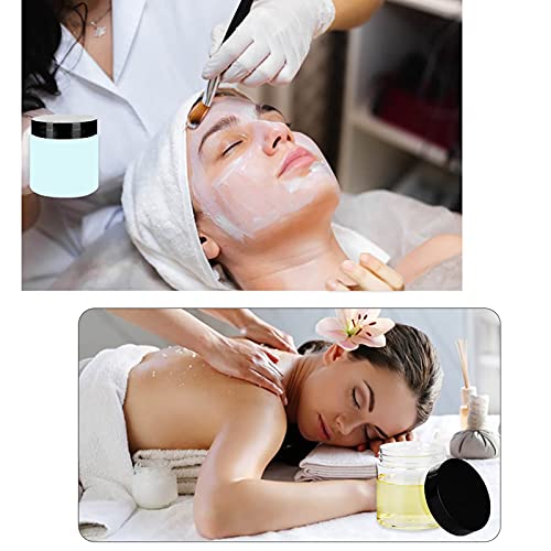 36 Pack 4 OZ Plastic Jars Round Clear Cosmetic Container Jars with Lids BPA F...