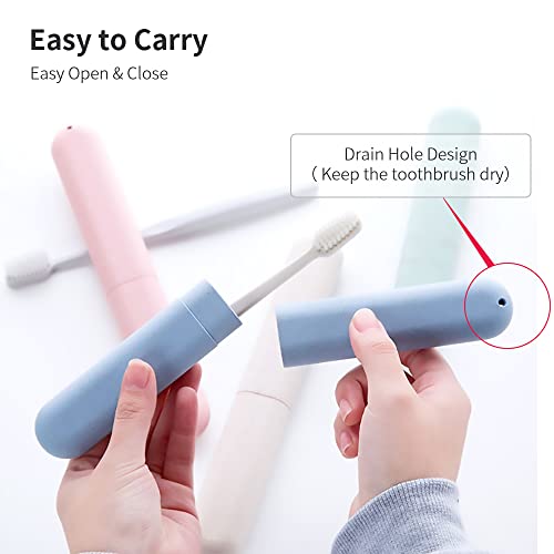 4 Pack Travel Toothbrush Holder Case Portable Toothbrush Case for Traveling,B...