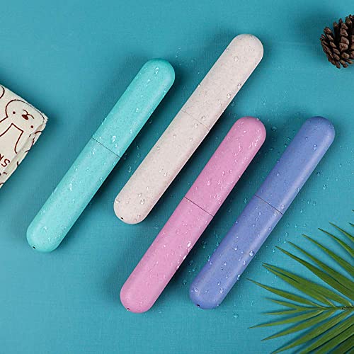 4 Pack Travel Toothbrush Holder Case Portable Toothbrush Case for Traveling,B...
