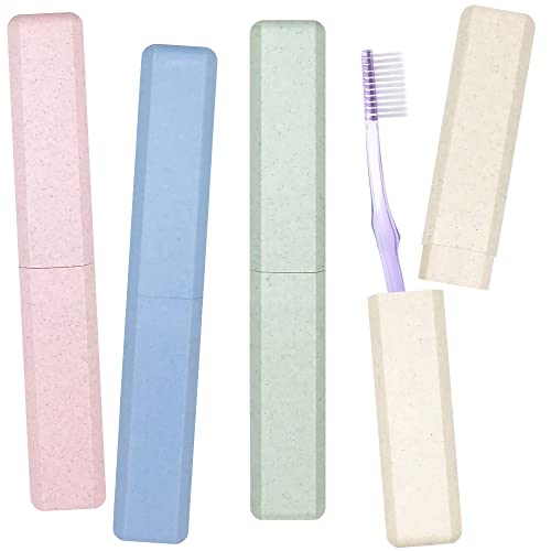 4 Pack Travel Toothbrush Holder Case Portable Toothbrush Case for Traveling,B...