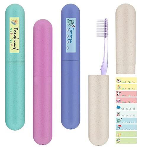 4 Pack Travel Toothbrush Holder Case Portable Toothbrush Case for Traveling,B...