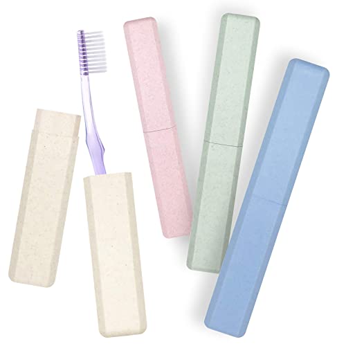 4 Pack Travel Toothbrush Holder Case Portable Toothbrush Case for Traveling,B...