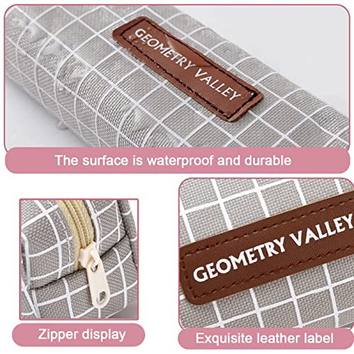 Wullina Small Cosmetic Bags Cute Mesh Canvas Lovely Dots Simple Pen Pouch Tra...