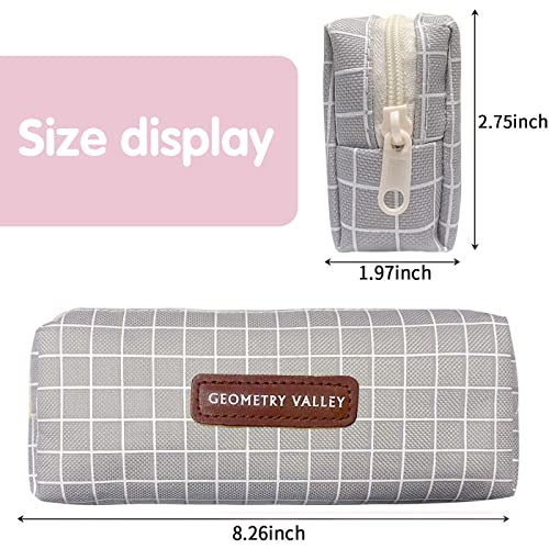 Wullina Small Cosmetic Bags Cute Mesh Canvas Lovely Dots Simple Pen Pouch Tra...