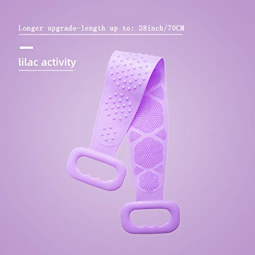 Silicone Bath Body Brush, Exfoliating Long Double Side Silicone Body Back Scr...