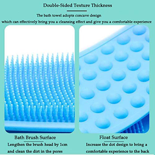 Silicone Bath Body Brush, Exfoliating Long Double Side Silicone Body Back Scr...