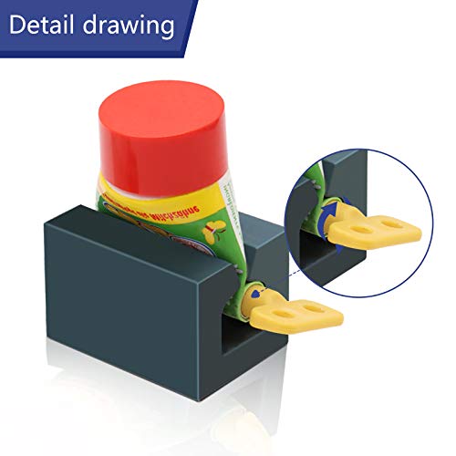 Toothpaste Squeezer Rolling Tube, Toothpaste Seat Holder, Rotate Toothpaste D...