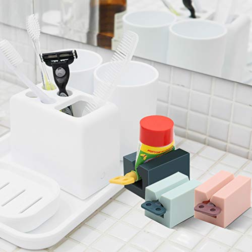 Toothpaste Squeezer Rolling Tube, Toothpaste Seat Holder, Rotate Toothpaste D...