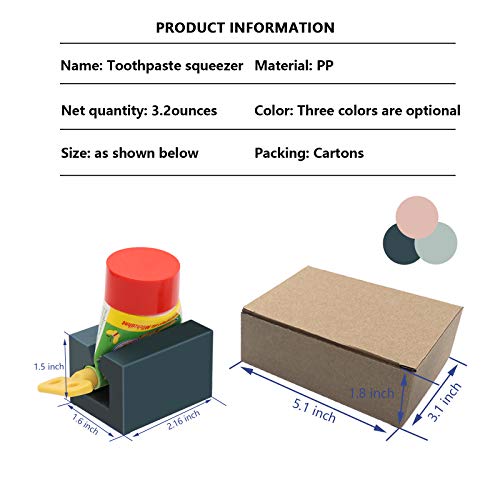 Toothpaste Squeezer Rolling Tube, Toothpaste Seat Holder, Rotate Toothpaste D...