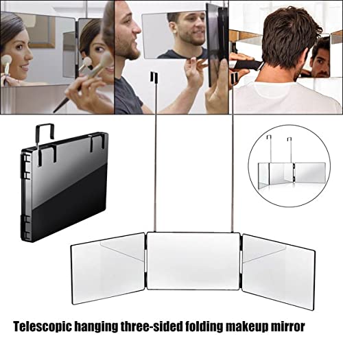 Self Haircut Mirror - Trifold Mirror, 360 Mirror for Haircuts for Men, 3way M...