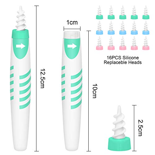 Ear Wax Removal, Soft Ear Wax Remover, NaCot Spiral Silicone Ear Wax Removal ...