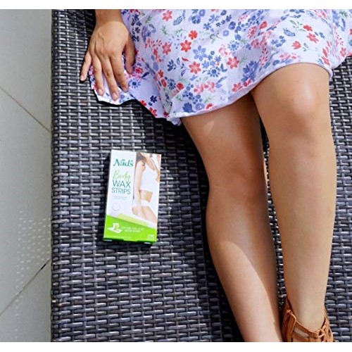 Nad's Body Wax Strips Hair Removal For Women At Home plus 4 Calming Oil Wipes...