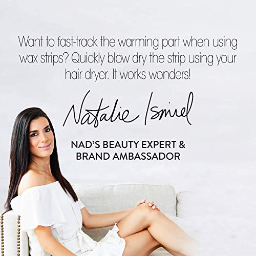 Nad's Body Wax Strips Hair Removal For Women At Home plus 4 Calming Oil Wipes...