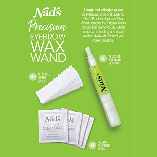Nad's Eyebrow Shaper Wax Kit Eyebrow Facial Hair Removal Delicate Areas Cotto...