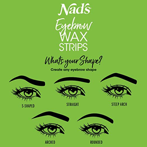 Nad's Eyebrow Wax Strips - Facial Hair Removal for Women - Eyebrow Wax Kit wi...