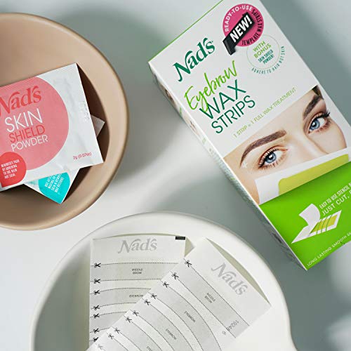 Nad's Eyebrow Wax Strips - Facial Hair Removal for Women - Eyebrow Wax Kit wi...