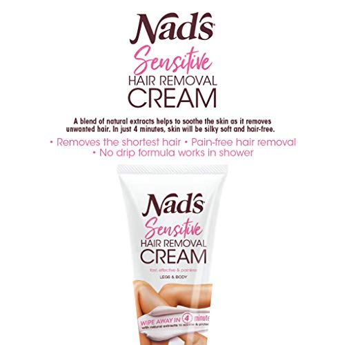 Nad's Hair Removal Cream - Gentle & Soothing Hair Removal For Women - Sensiti...