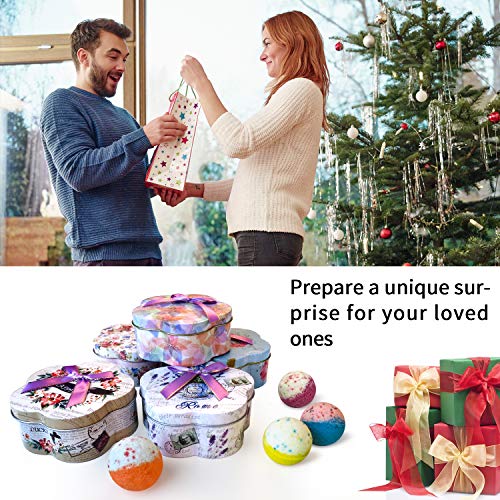 5+1 Bath Bombs Gift Set, 100% Handmade Pure Essential Oil Bath Bombs, Fizzy S...