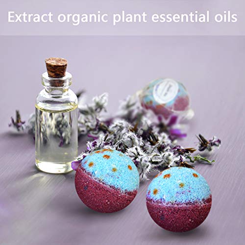 Organic Bath Bombs Gift Set, 50 Handmade Bulk Bath Bombs For Kids, Women, Men...