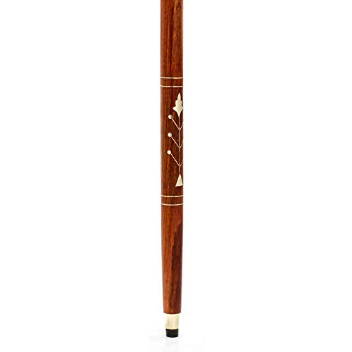 Premium Chromed Deluxe Walking Sticks | Rosewood Crafted Walking Cane with So...