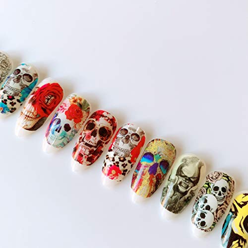 NAIL ANGEL 12sheets Nail Art Water Decals Water Transfer Sticker Different Sk...