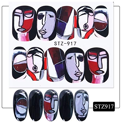 NAIL ANGEL 16 Sheets Nail Art Water Decals Water Transfer Sticker Different P...