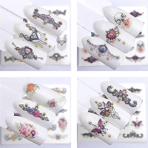 NAIL ANGEL 19 Sheets Nail Art Water Decals Water Transfer Sticker Dream-net B...