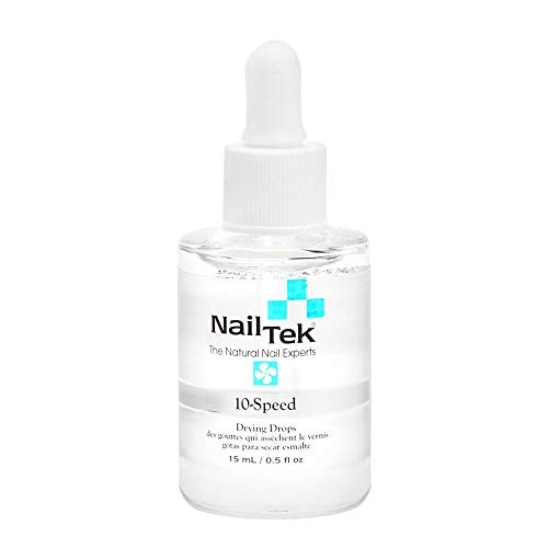 Nail Tek 10-Speed, Polish Drying Drops for All Nail Types, 0.5 oz, 1-Pack