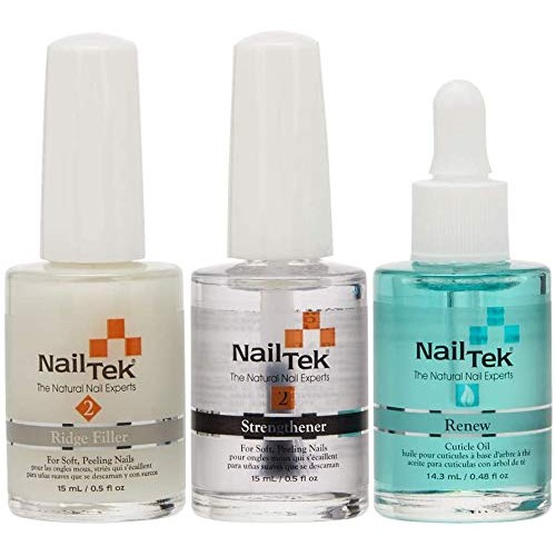 Nail Tek Nail Recovery Kit, Cuticle Oil, Strengthener, Ridge Filler - Restore...