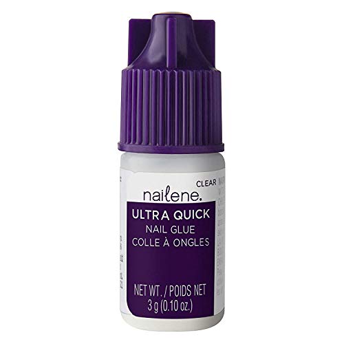 Nailene Ultra Quick Nail Glue, 0.10 oz – Durable, Easy to Apply False Nail Gl...