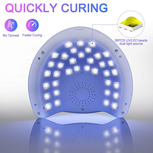 UV LED Nail Lamp 150W, NAILGIRLS Fast Professional Nail Dryer for Gel Polish ...