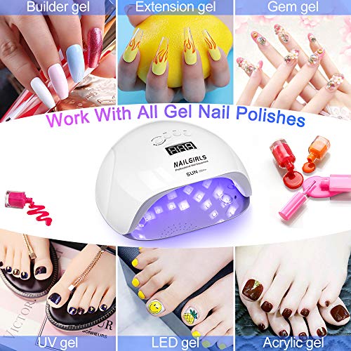 UV LED Nail Lamp 150W, NAILGIRLS Fast Professional Nail Dryer for Gel Polish ...