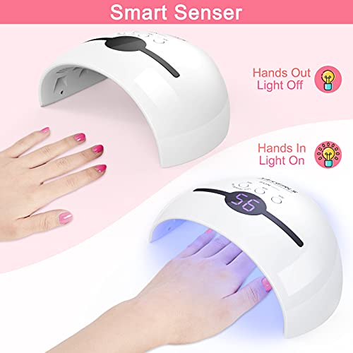 UV LED Nail Lamp, NAILGIRLS 48W UV LED Nail Dryer for Gel Polish with Automat...